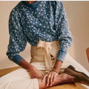 Sézane Alexa sweatshirt in Blue flowers Size XS